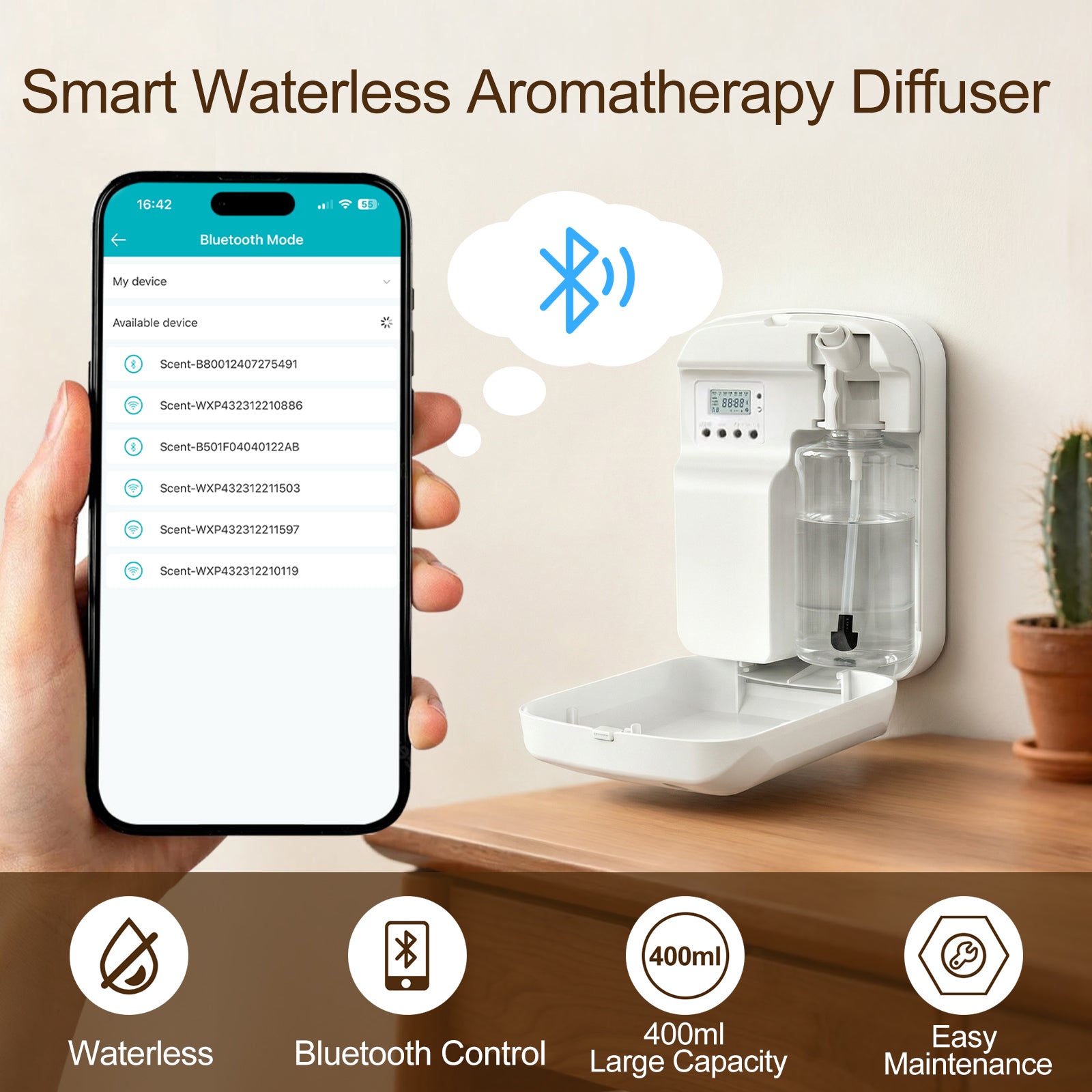 Air Wall, Waterless Essential Oil Diffuser
